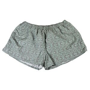 State of Mine Lounge Shorts 2XL Gray Green Boho Pajama Sleep Shorts
